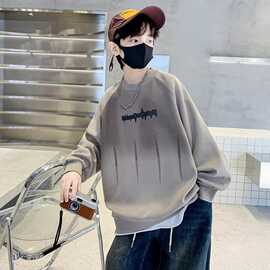 男童卫衣春秋款2024新款中大童秋季男孩秋装儿童痞帅炸街上衣潮牌