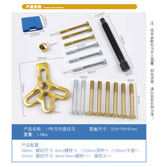 17-Piece Car Steering Wheel Puller Extractor Steering Wheel Tool Set for Assembly and Repair