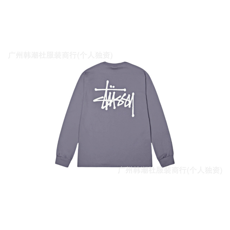 オリジナルラベルクロスボーダー新しいトレンディなブランド stu ツアークラシックレタープリントラウンドネック長袖 Tシャツドロップシッピング|undefined