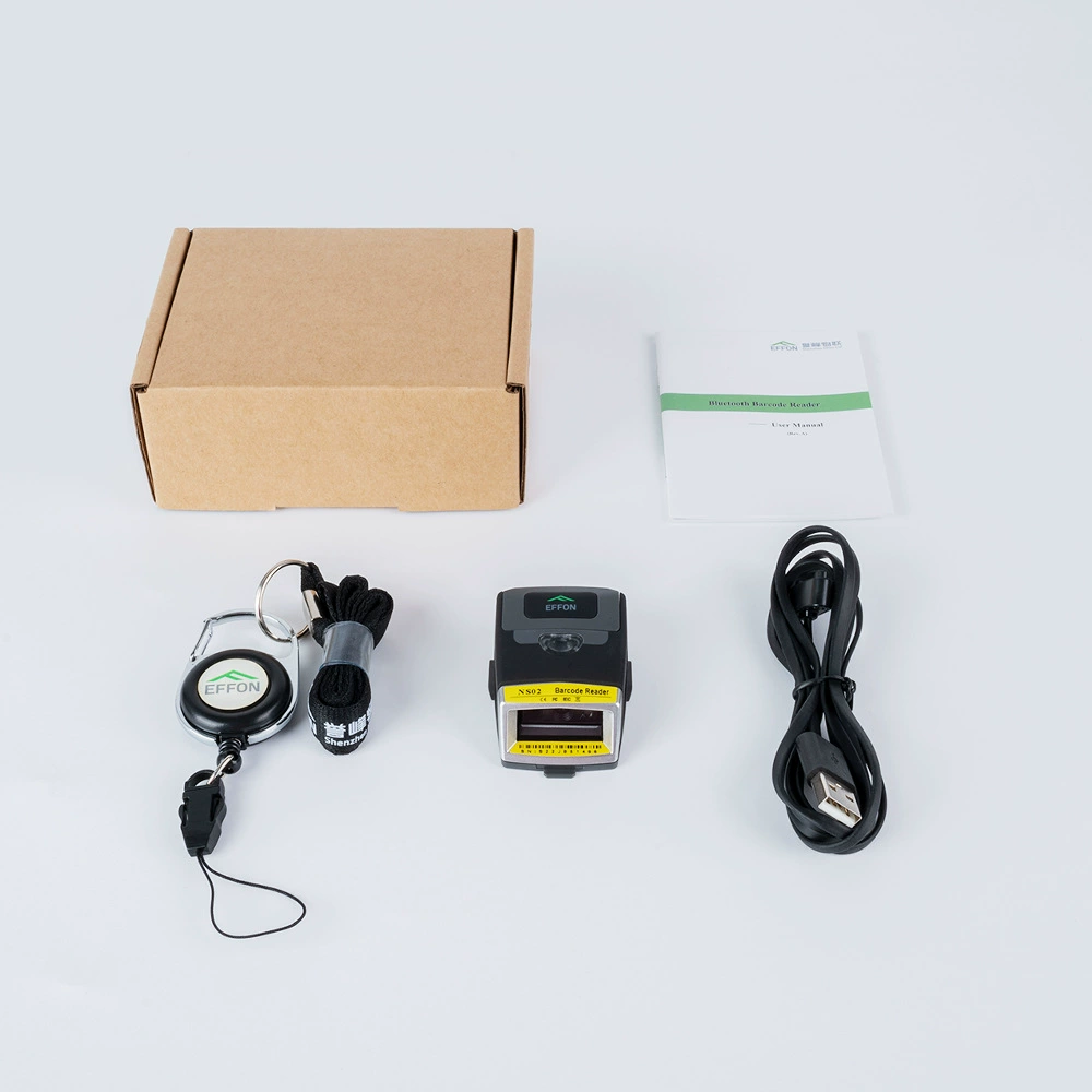 NS02 finger touch ring barcode scanner Bluetooth 1D2D scanner online upgrade program scanning gun