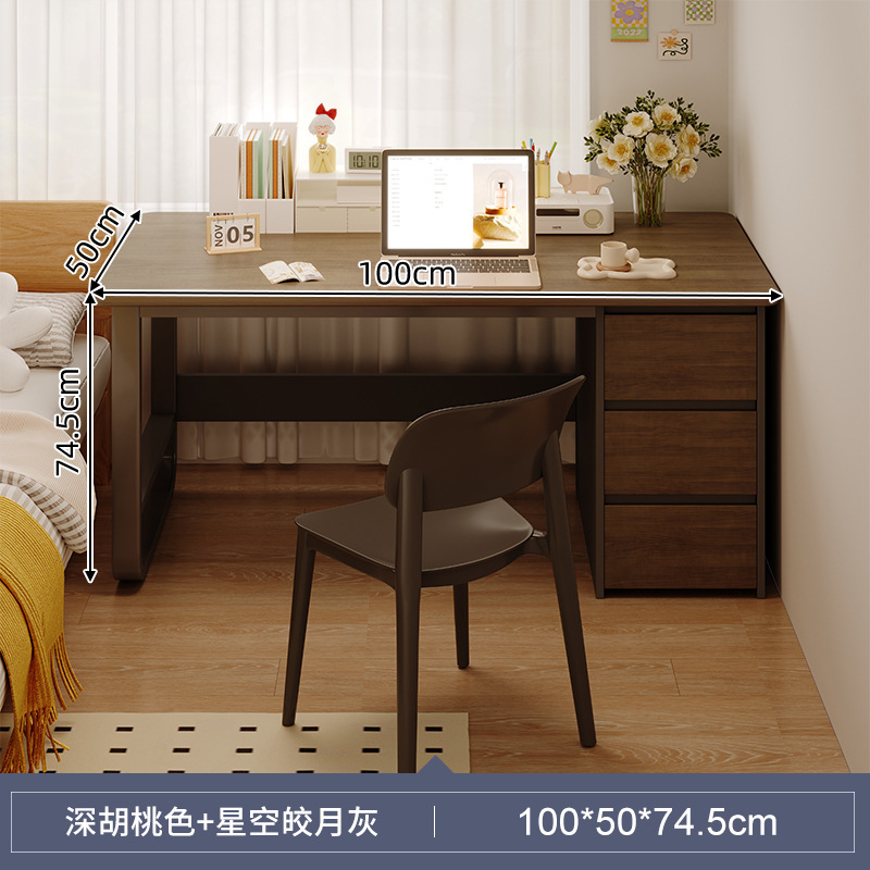 Escritorio para el hogar, simple y moderno, escritorio simple junto a la cama, escritorio de estudio para el hogar para estudiantes, combinación de mesa y silla para computadora de escritorio