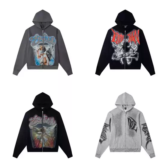 25 High Quality Cross-border Foreign Trade European and American Streetwear Autumn/Winter New Classic Letter Cardigan Loose Coat Wholesale