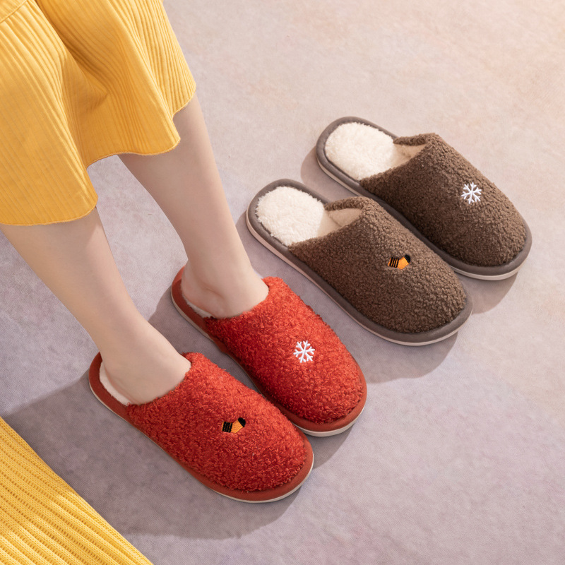 Nove pamučne papuče za jesen i zimu s debelim potplatom, neklizajuće plišane papuče za muškarce i žene, parove kod kuće_voghion.com