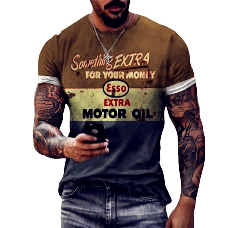 AliExpress 2023 Летняя Европейская и американская внешняя торговля Amazon Молодежная Мужская 3D-футболка 3DT с европейской и американской цифровой печатью