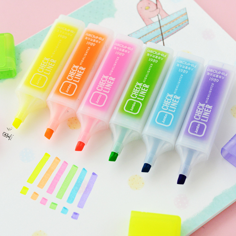 Hobbies Stationery 6261 Creative Candy Color Large Capacity Highlighter Student Key Marker Graffiti Marker Pen