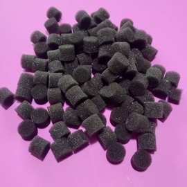 现货黑色自粘高密度海绵柱 供应防尘过滤棉垫 包装植绒海绵垫