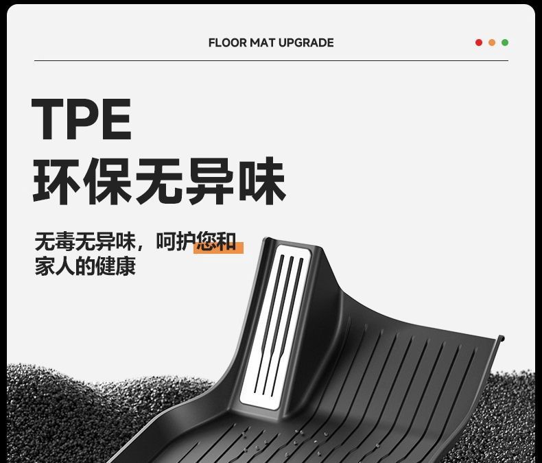 [Cross-border exclusive] Suitable for Model YL, full set of floor mats for the entire car, including front and rear trunk mats and storage bins, made of TPE material