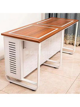 多媒体学校机房隐藏嵌入式可翻转电脑桌金属一体机升降折叠培jω