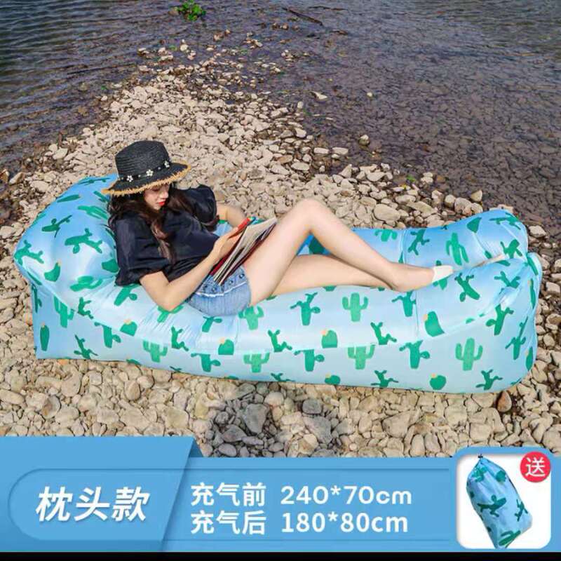 懒人充气沙发网红空气床气垫户外便携式躺椅单双人折叠床枕头款|undefined