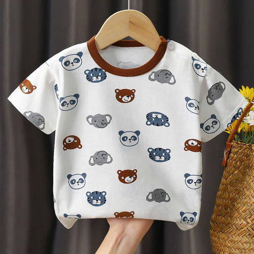 Children's T-shirt pure cotton summer new style 2023 boy baby cartoon girl short-sleeved Korean top children's clothing wholesale