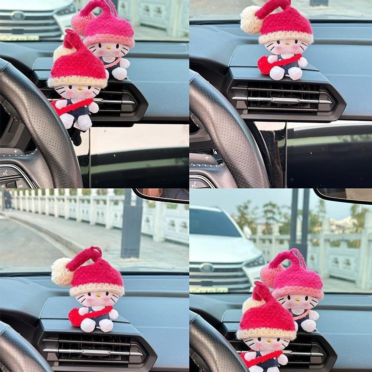 かわいいクリエイティブキティ猫カーエアコン空気出口香水クリップ車のアロマセラピー装飾装飾品新しい女性|undefined