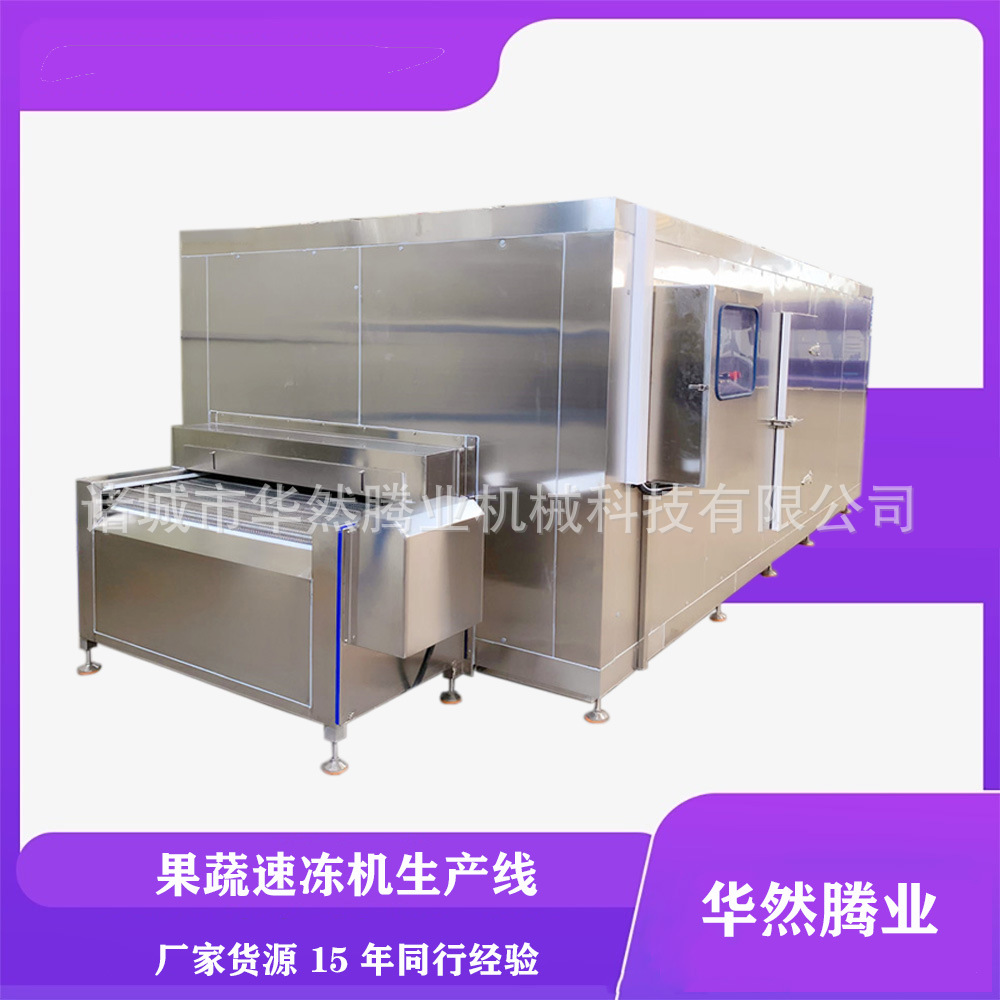 全自动不锈钢单冻机 连续式榴莲肉隧道速冻机 食品隧道速冻机
