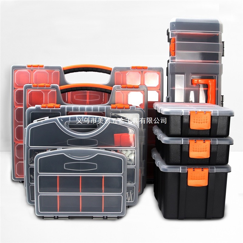 Caja Organizadora con Compartimentos para Piezas y Tornillos para Componentes y Pesca