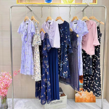 拉夏品牌贝尔撤柜24夏时尚连衣裙套装上衣直播实体店走份批发尾货