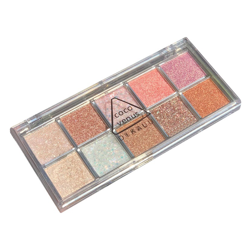 DIKALU ten-color eyeshadow plate earth color Pearl matte flash 10-color eyeshadow ins makeup TikTok live broadcast same style