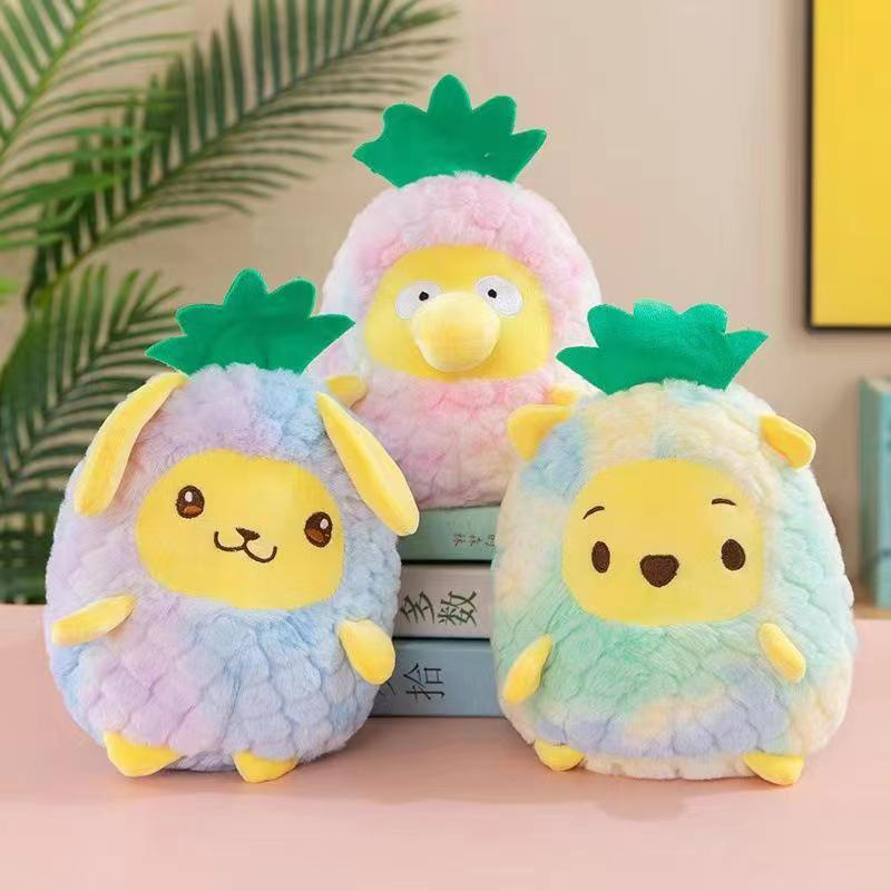 Juguetes de peluche lindos muñecas de frutas almohada muñeca agarra muñeca boda tira muñeca de tela muñeca estand juguetes regalos