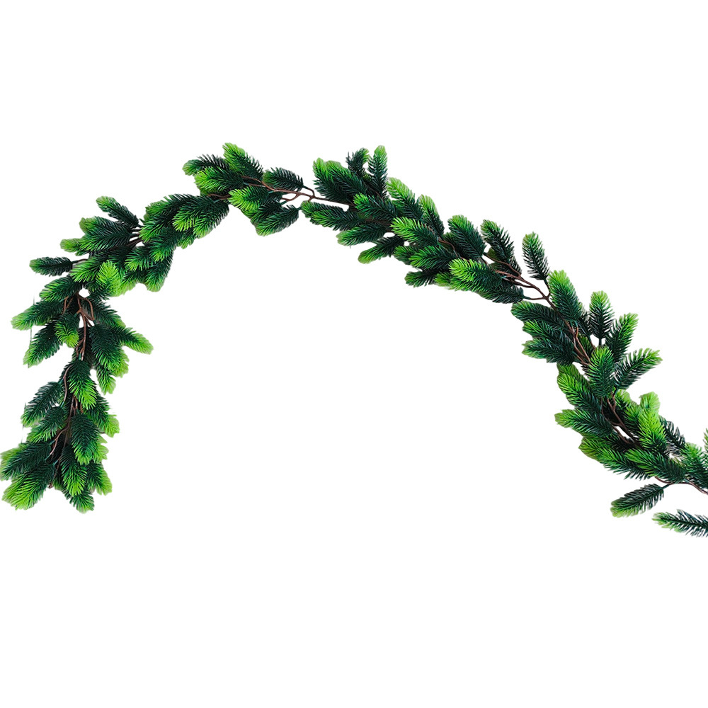 Navidad pin de ciprés pin aguja de caña Navidad pin de ciprés hojas de goma suave decoración caña escalera enredada hojas de ciprés transfronterizas hojas de pino