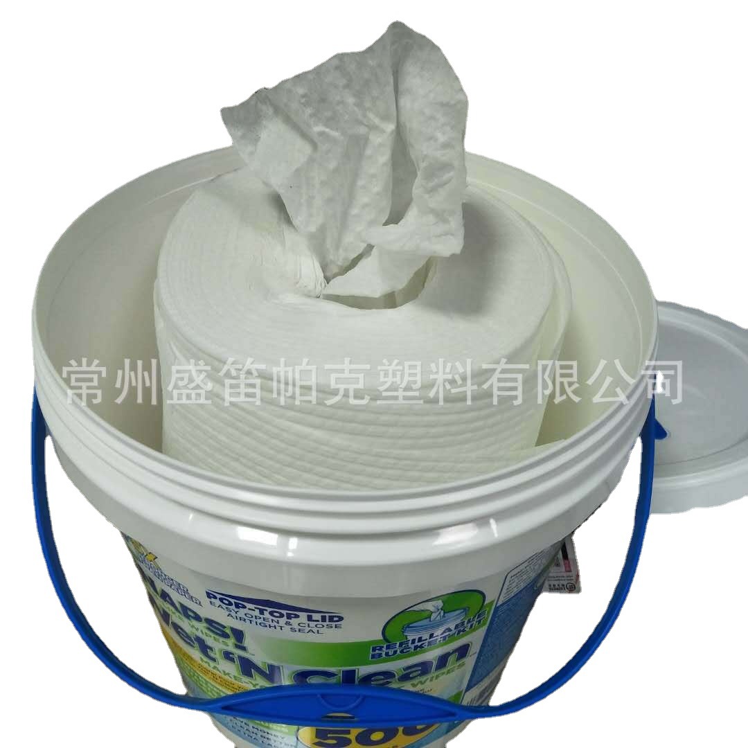 湿巾桶工业擦试湿纸巾桶5L易开盖米字口不挂丝厂家直销5L