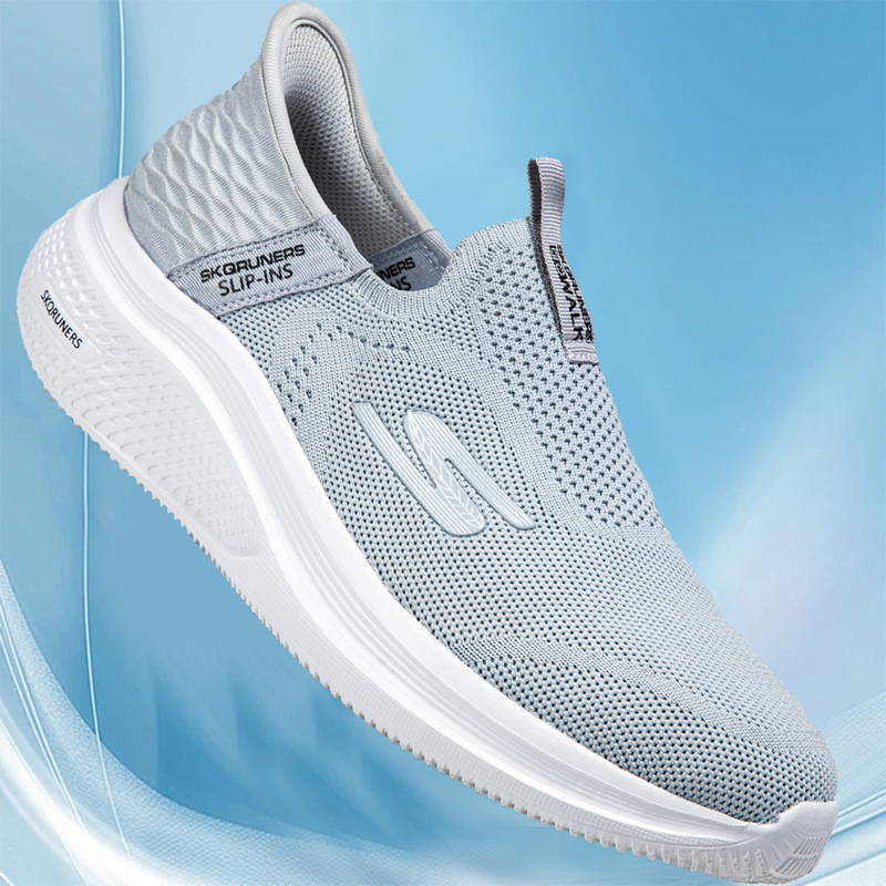 2026 New Breathable Flyknit Men's Shoes, Soft Sole, Lightweight Slip-On Sneakers for Seniors, Odor-Resistant, Shock-Absorbing Running Shoes 2026 New Breathable Flyknit Men's Shoes, Soft Sole, Lightweight Slip-On Sneakers for Seniors, Odor-Resistant, Shock-Absorbing Running Shoes