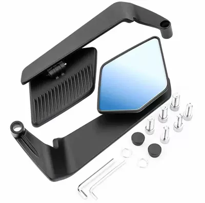 Motorcycle electric vehicle modified new Motorcycle rearview mirror - set-of-467-blue-glass-with-mounting-screws-and-tools