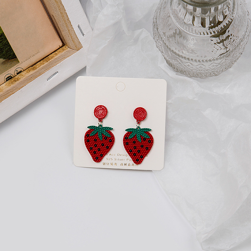 Fashion Fruit Alloy Paint No Inlaid Drop Earrings display picture 4