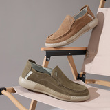 Кожаная дышащая повседневная обувь для отдыха, лоферы, из натуральной кожи, воловья кожа