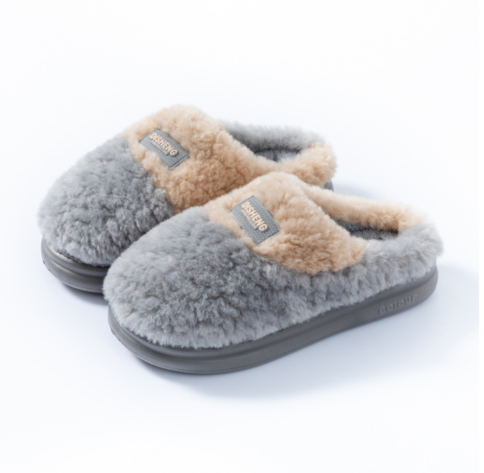 thumbnail image 1 of Nuevas zapatillas de algodón para mujer, Otoño e Invierno 2024, Zapatillas de felpa cálidas para interiores, antideslizantes, con parte inferior gruesa, para parejas, Zapatillas de algodón, 1 of 5