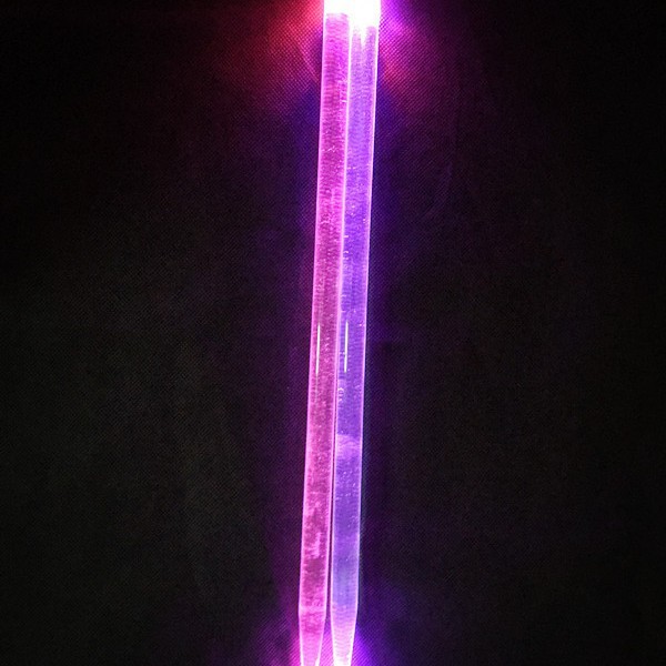 Palillo luminoso 5A tambor conjunto palillo del tambor Jazz tambor martillo fluorescente etapa rendimiento acrílico luminoso palillo del tambor