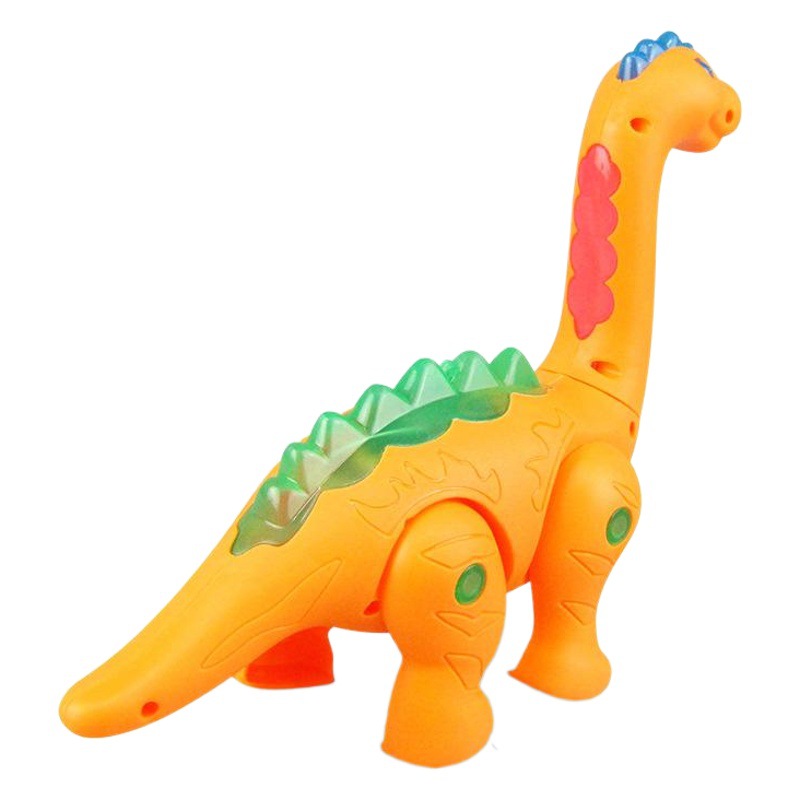 Children's electric dinosaur toy music Light Electric Brachiosaurus walking simulation animal model stall hot sale
