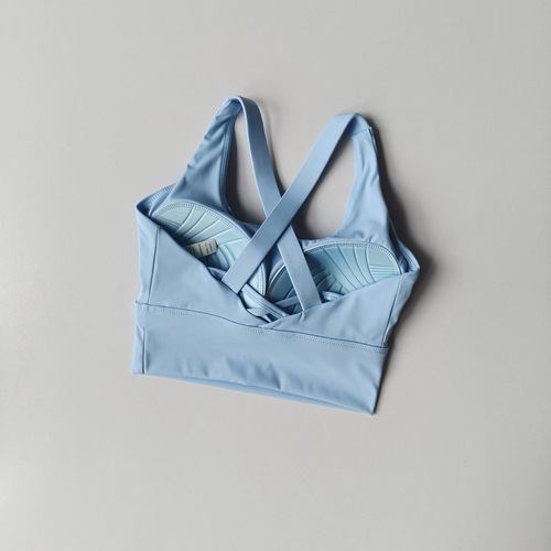 Sports Bra for Women with Fixed Bra Pads, High-Intensity Shock Absorption, Push-Up Running Bra for Yoga and Fitness