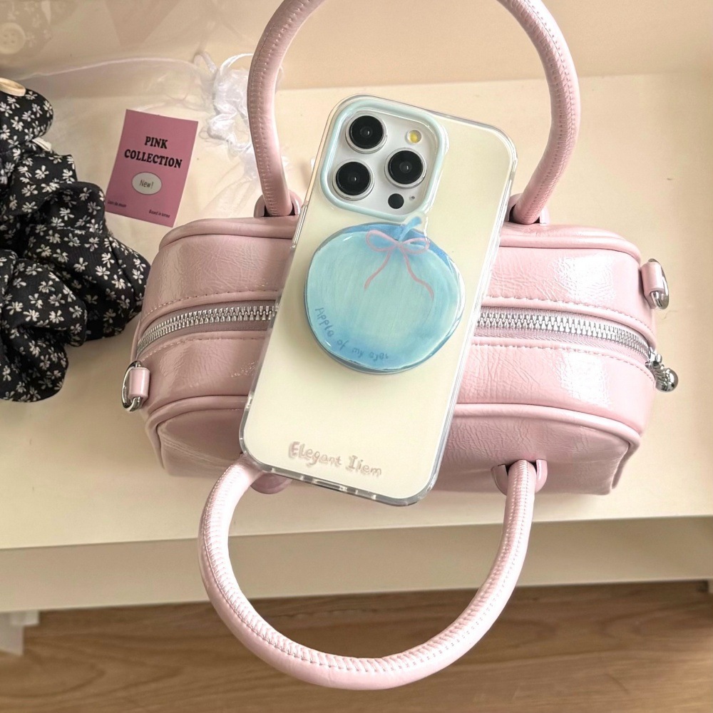 Coreano simple arco azul manzana para iPhone15/16 funda para teléfono móvil 14Pro pareja 16PM pareja 13