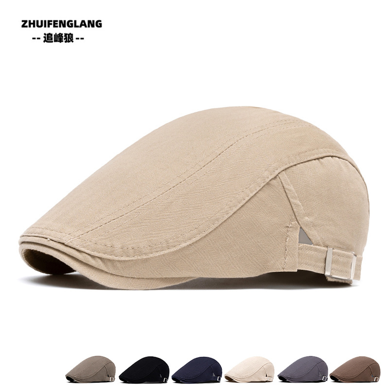 Hat Sun Hat Sun Hat Men's Summer Forward Hat Export British Newsboy Hat Soft Top Peaked Hat Beret