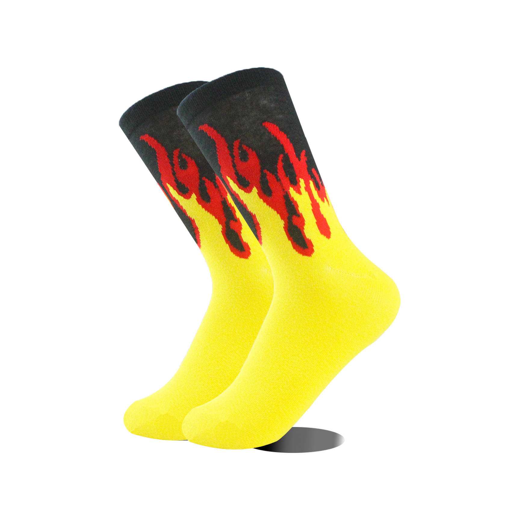 Unisexe Style Simple Flamme Coton Crew Socks Une Paire display picture 9