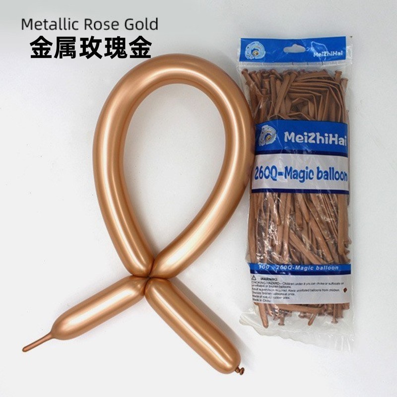 260 globos mágicos de tira larga, globos largos engrosados, puestos de mercado nocturno, decoración y decoración, globos largos de colores de cumpleaños para niños