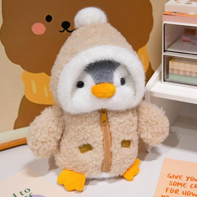 Oyuncaq yastıqlar toy, popular oceanarium souvenir - brown-penguin-25cm