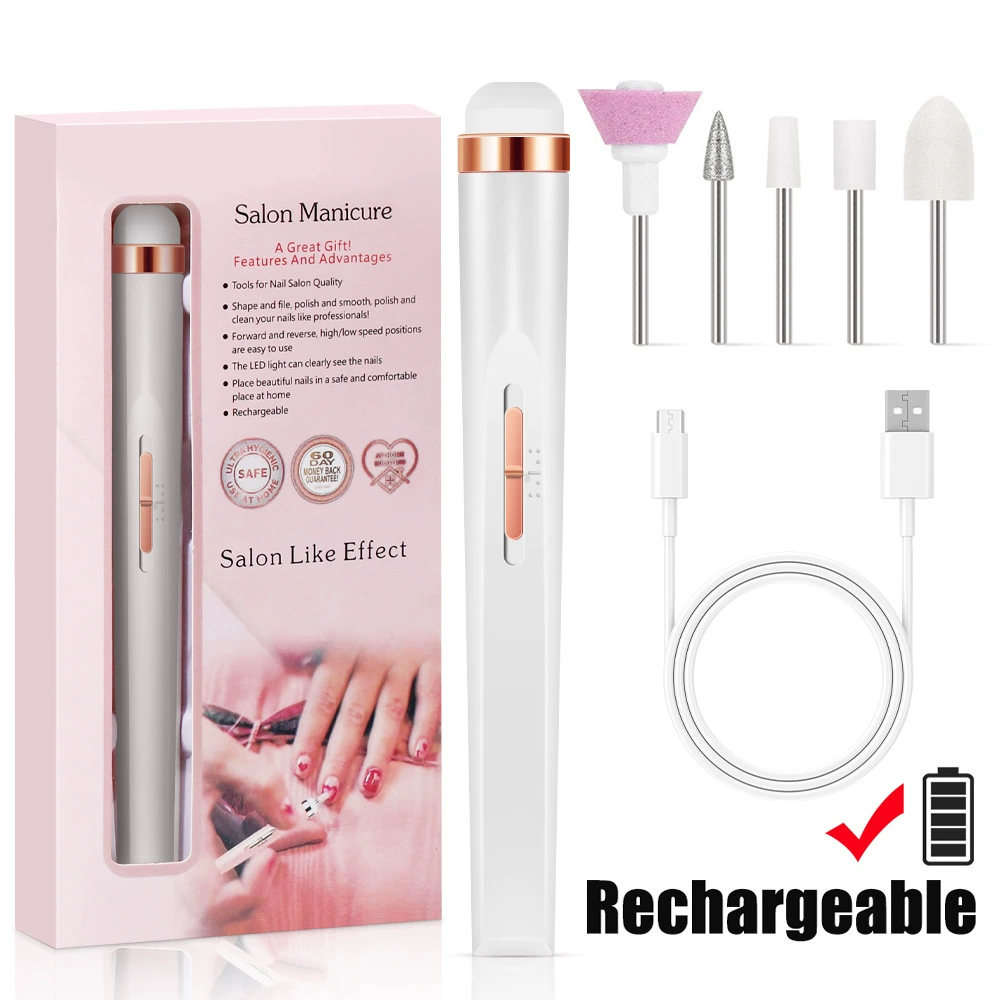 Electric Nail Drill Machine, multi-model sanding/milling kit, USB portable, 0.6 kg