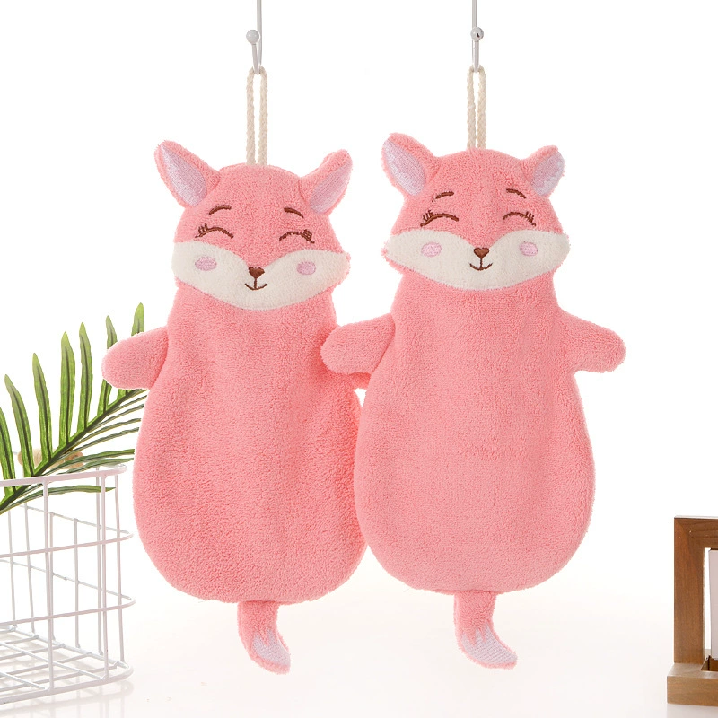 Новые маленькие детские towels с милым картоном лисёнка можно повесить на кухне и в ванной, впитывающие и быстро сохнущие полотенца для рук, опт