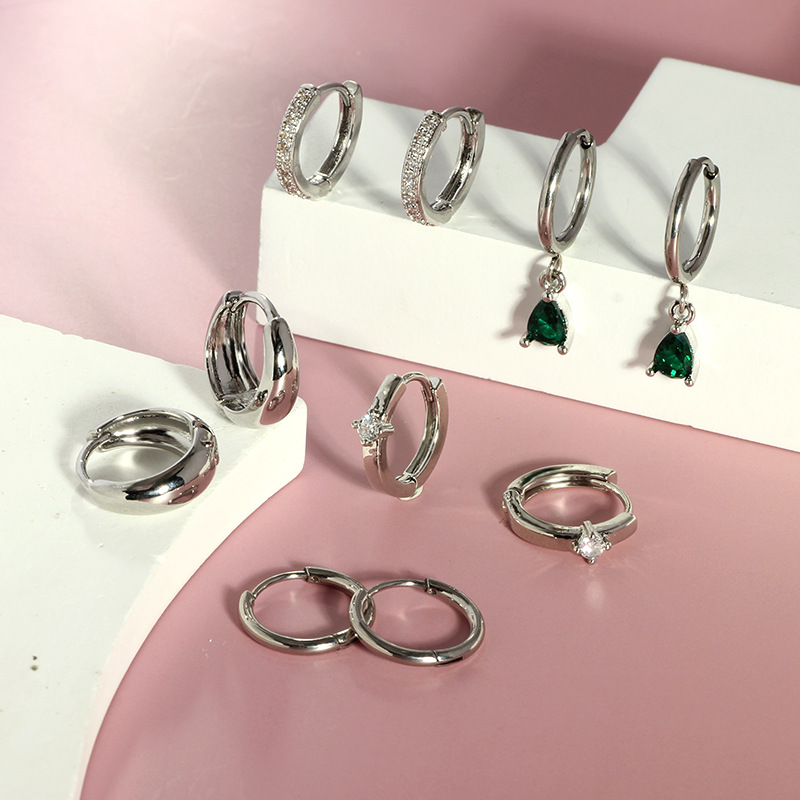 Stainless Steel Star and Moon Ear Cuffs High-End Earrings Ins Style Light Luxury Versatile Ear Clasps Wholesale detail image 10