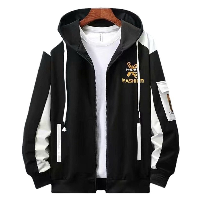 2021 primavera y otoño nuevo suéter cardigan con capucha traje de los hombres de moda guapo juventud casual abrigo delgado para estudiantes masculinos