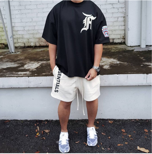 FCAR OF GOD Summer high street fashion brand shorts ESSENTIALS shorts for men, sports and leisure, three-quarter pants