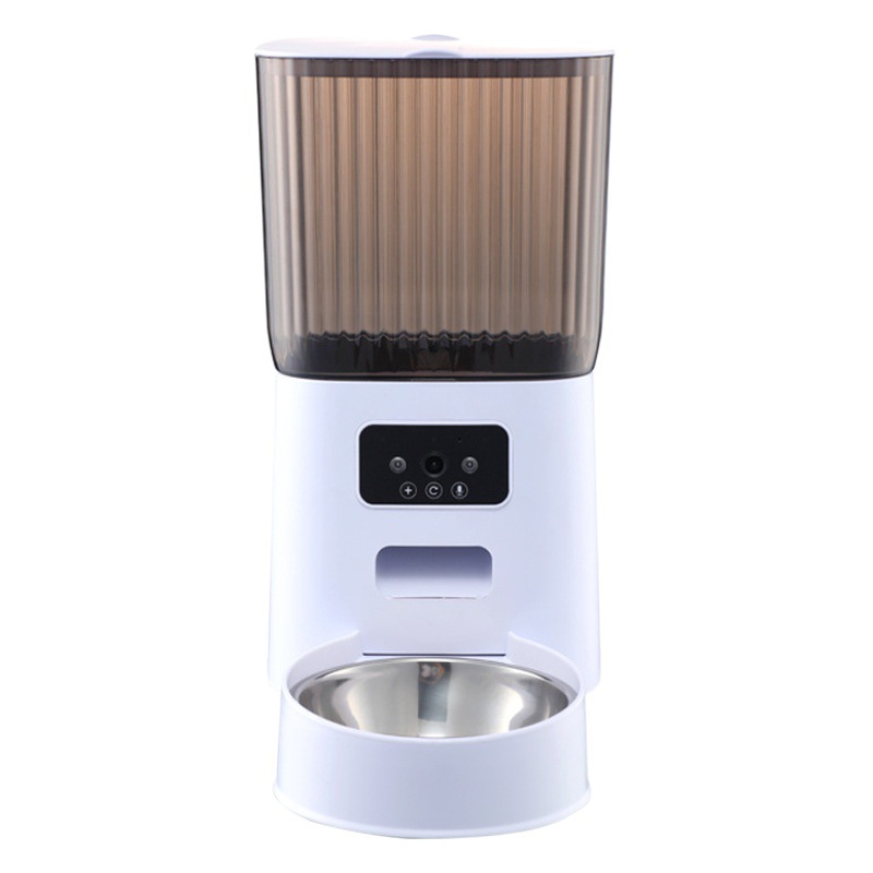 Nuevo WiFi mascota inteligente automático de alimentación cuantitativa máquina de alimentación de vídeo de voz remota