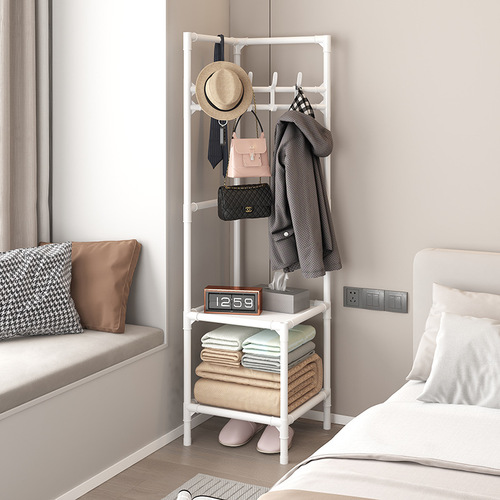 Corner Wall Clothes Rack, Corner Hanger, Floor Standing Bedroom Corner Wardrobe Hanger, Home Combination Storage Clothes Rack for Corner
