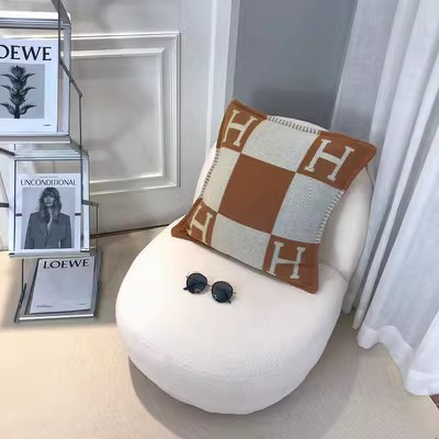 Amazon H 枕北欧モデルルーム昼休みソファクッション車の腰サポート背もたれクッションニット枕カバー