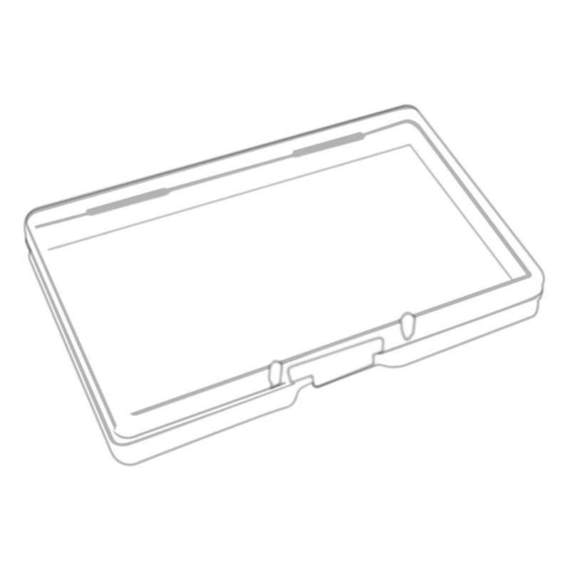 Small Product Pp Universal Packaging Box Rectangular Plastic Flat Box Card Transparent Storage Box Powder Puff Double Eyelid Sticker Box