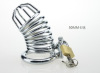 Stainless steel chastity unlocking male uses CB bird cage jj imprison metal penis lock ring to go out to adult sex products