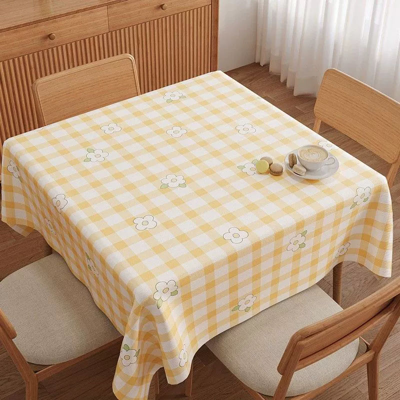 Квадратная скатерть Xufei, водонепроницаемая и маслостойкая, квадратная скатерть без стирки, бытовая скандинавская маленькая свежая скатерть