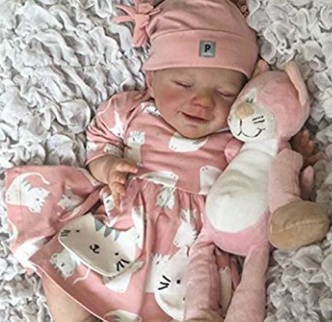 Muñeca bebé reborn realista de 20 pulgadas, muñeca terminada, cuerpo completo de plástico/tela, suministro para comercio electrónico transfronterizo
