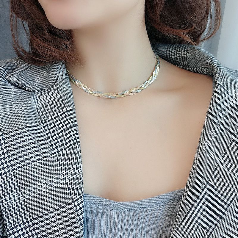 Fashion Twist Titanium Steel Plating Bracelets Necklace