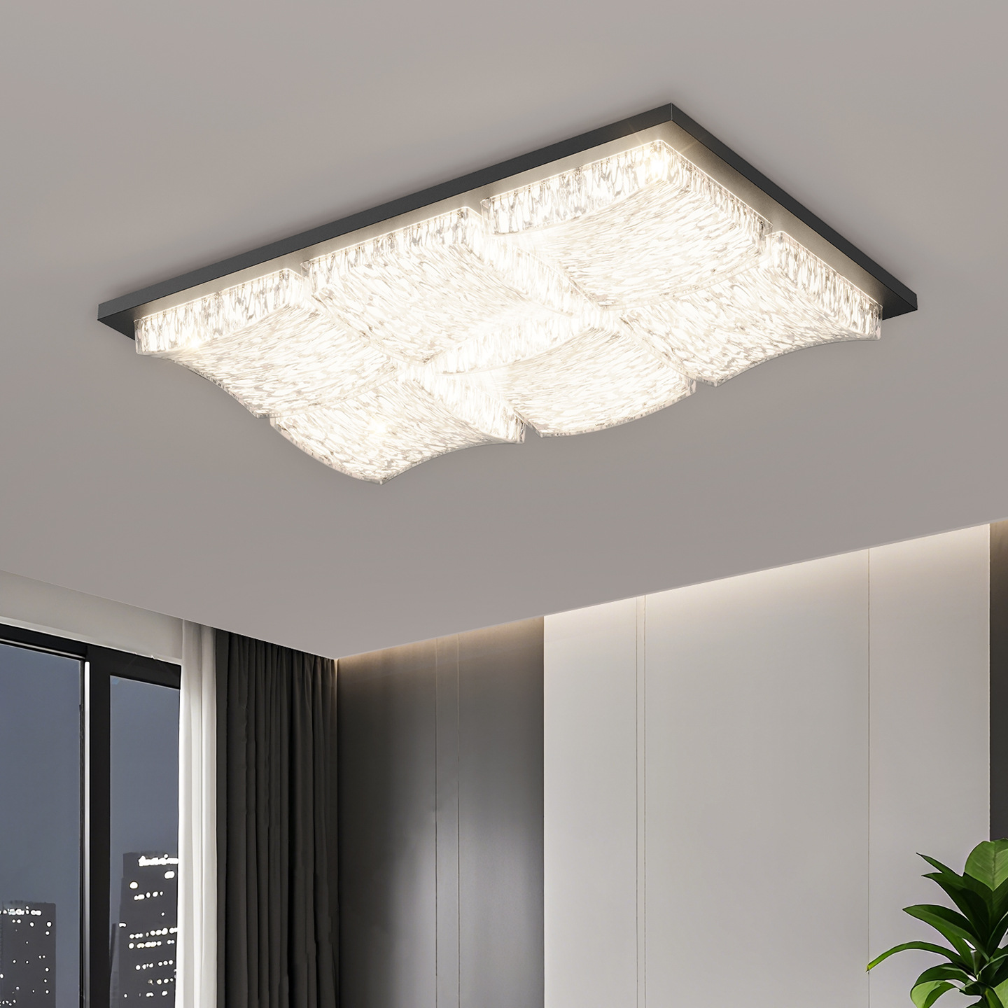 Gran vista jardín lámpara de techo de la sala de estar retro lujo ligero sentido de alto nivel 2026 nuevo dormitorio toda la casa lámpara Zhongshan 293L