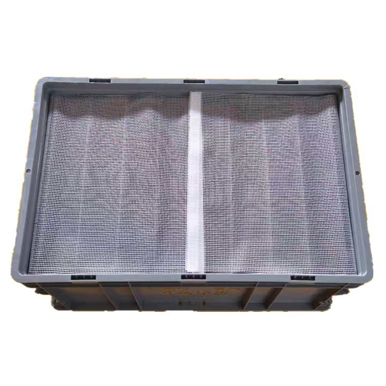 D型配件周转箱可配防尘帘汽车配件物流箱主机厂用带盖塑料箱天津